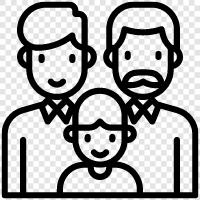 parents, children, siblings, cousins icon svg