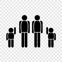 parents, children, siblings, cousins icon svg