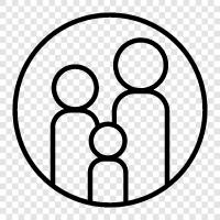 parents, children, siblings, aunts icon svg