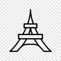 Paris, France, history, engineering icon svg