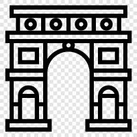 Paris, France, Triumph, Napoleon icon svg