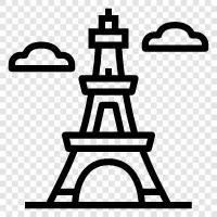 Paris, France, landmark, tower icon svg