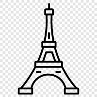 Paris, France, architecture, history icon svg