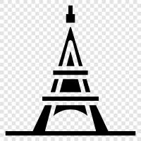 Paris, Fransa, Eiffel Kulesi ikon svg