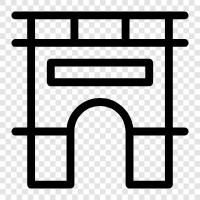 Paris, France, monument, Triumphal Arch icon svg