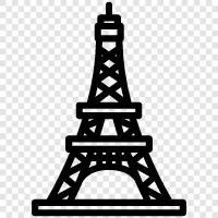 Paris, France, architectural marvel, iron icon svg