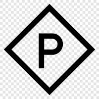 Parkplatz, Parkgarage, Parkdeck, Parkhaus symbol