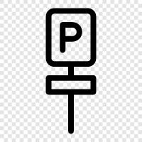 Parkplatz, Parkgarage, Parkwart, Parkschein symbol