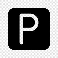 Parkuhren, Parkplatz, Parkgarage, Parkschein symbol