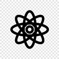 particles, atoms, energy, waves icon svg