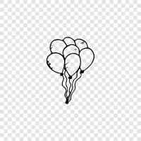 party balloons, helium balloons, kids balloons, party supplies icon svg