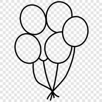 party, kids, helium, birthday icon svg