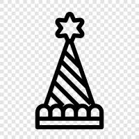 party hat, birthday, children, party icon svg