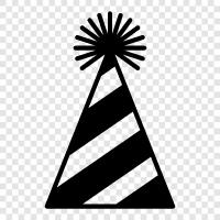 Party Supplies, Birthday Party Hat, Custom Party Hat, Custom Party Supp icon svg