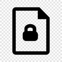 password, document security, document encryption, document authentication icon svg