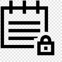 password lock calendar, lock calendar with password, lock calendar with 2factor, Lock Calendar icon svg
