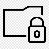 password protect folders, password protect files, secure folders, secure files Значок svg