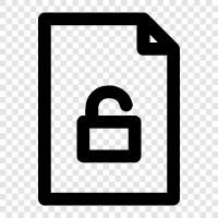 password unlock, how to unlock document, how to decrypt document, unlock document icon svg