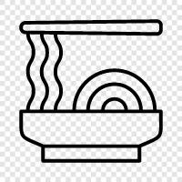 pasta, noodle, sauce, white Italian cuisine - icon svg