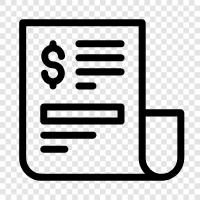 payment, bill, statement, letter icon svg