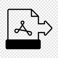 PDF, file, Save, Save as icon svg