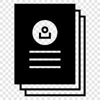 PDF, documents, word, word document ikon svg