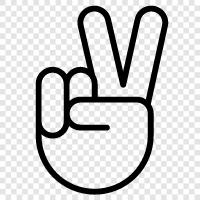 Friedenssymbol, Friedenszeichen Hand Geste, Friedenszeichen Hand Zeichen, Friedenszeichen symbol