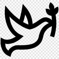 peace symbolism, peacemaking, peacekeeping, dove icon svg