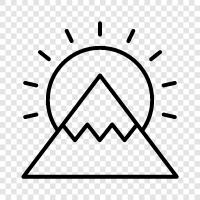 peak, ascent, descent, wilderness icon svg