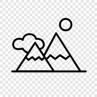 peak, mountaintop, summit, rock icon svg