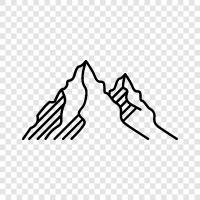 peak, summit, range, rugged icon svg