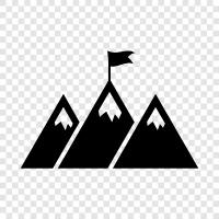 Peak, Summit, Range, Top icon svg