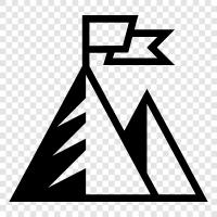 Gipfel, hoch, Alpen, Schnee symbol