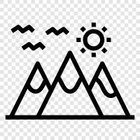 peak, mountain range, summit, high icon svg