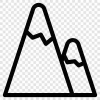 peak, summit, ridge, mountain pass icon svg