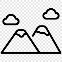 peak, summit, hill, mountain range icon svg