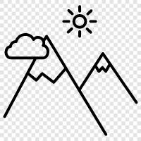 peak, summit, range, Mountains icon svg