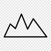 Peak, Summit, Range, Hills icon svg