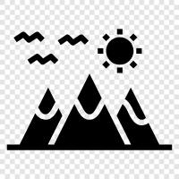 peak, summit, ridge, escarpment icon svg