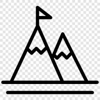 peak, summit, Himalayas, Rockies icon svg