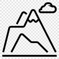 peak, summit, mountain peak, mountain range icon svg