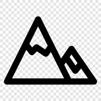 peak, summit, rocks, cliffs icon svg