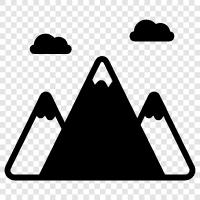 peak, mountain range, high, summit icon svg