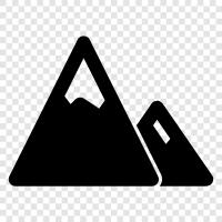 peak, mountain range, mountain peak, mountain top icon svg