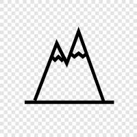 peak, summit, ridge, Mountain icon svg