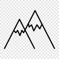 peak, summit, alpine, snow icon svg