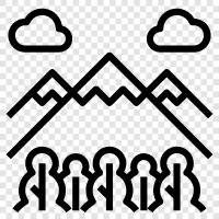 peak, summit, range, highlands icon svg