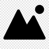 peak, summit, high, elevation icon svg