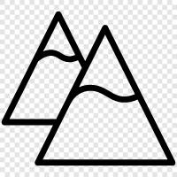 peak, summit, range, sky icon svg