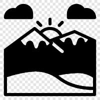 peak, summit, top, ridge icon svg